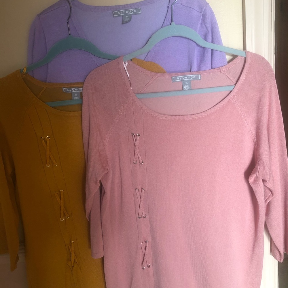 Set of 3 size XL lightweight sweaters. Like new